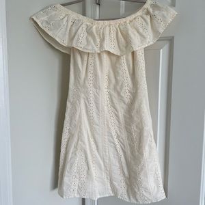 Off White Strapless Dress